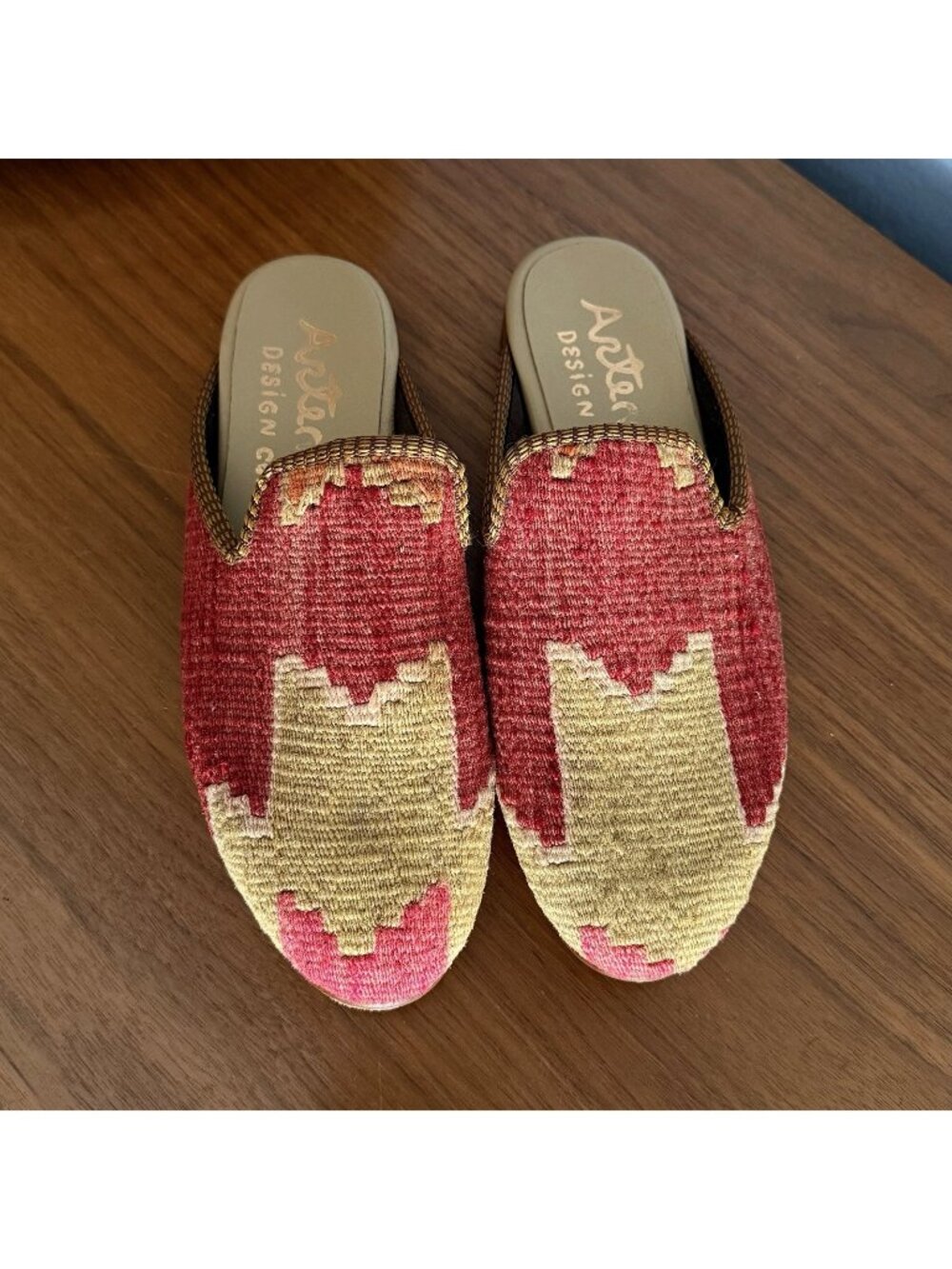 Artemis Design Co. Kilim Slippers Mules Slides Turkish Carpet Wool